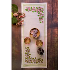 Broderisett Løper Blomster 25 x 64 Svarta Fåret