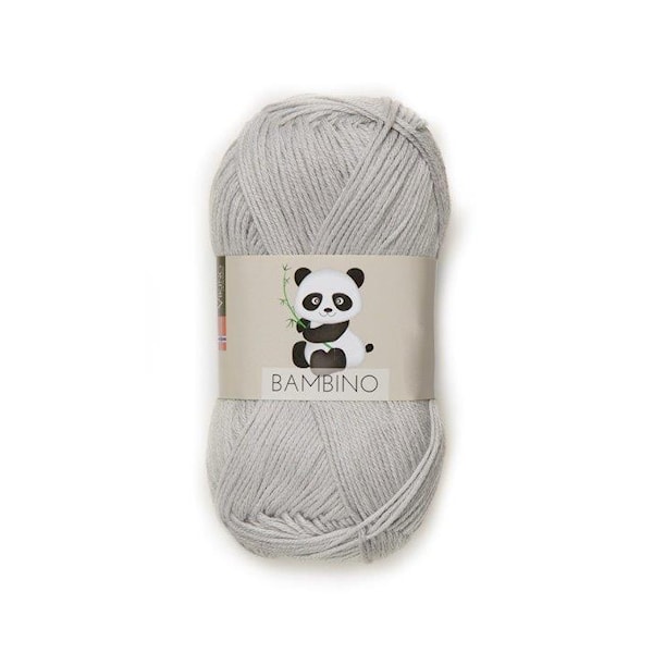 Viking of Norway Bambino Garn Bomullsmix 50g Ljusgrå 413