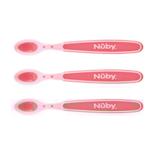 Sked med Värmeindikator 3-Pack Rosa, Nûby
