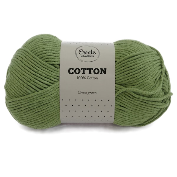 Adlibris Cotton Garn 100g Grass Green A093