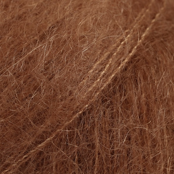 Kid- Silk Uni Color Garn Mohair Silke 25 g Sjokolade 35 Drops