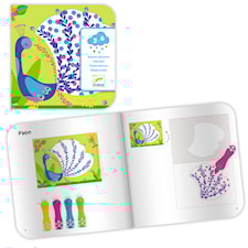 DIY-Kit 4 bilder 8 ark 4 Greppvänliga Tuschpennor Djeco