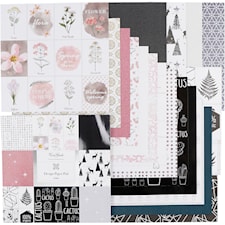 Designpapir i blokk, 30,5x30,5 cm, 120+128 g, 36 ark/ 1 stk.