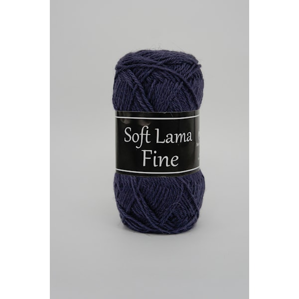 Svarta Fåret Soft Lama Fine Garn Babylama 50g mörklila 964