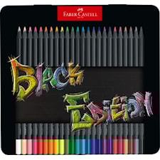 Black Edition Färgpennor Metalletui 24 pennor Faber-Castell