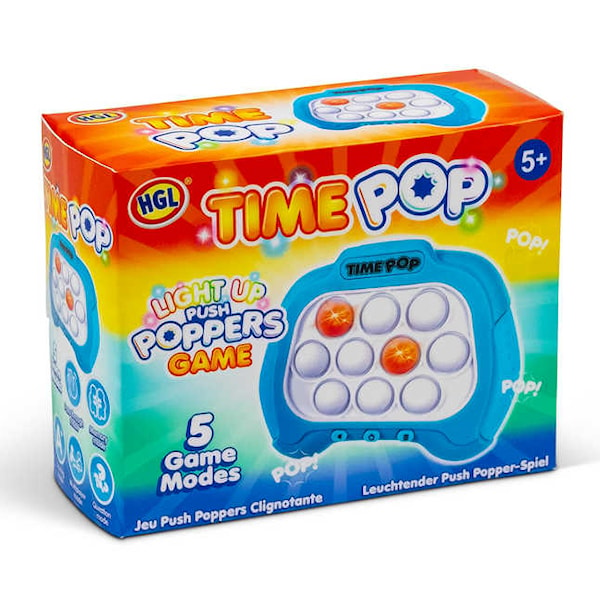 Time Pop Push Popper Game, Blue