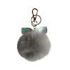 Nyckelring, Fluff, Mörkgrå