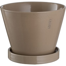ERNST Kruka med Fat 13 cm Sand