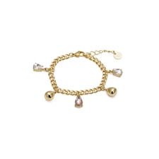 Bud To Rose, Lounge Armbånd, Rosa og Gull