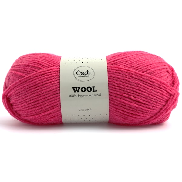 Adlibris Ullgarn 100g Hot Pink A017