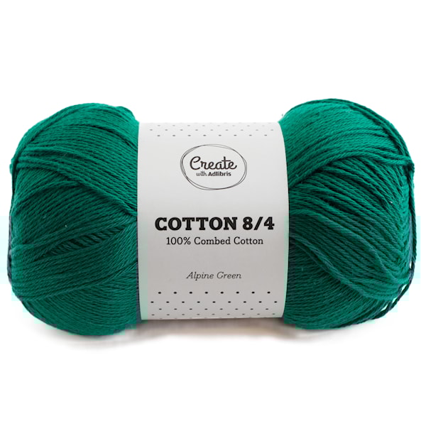 Adlibris Cotton 8/4 Garn 100g Alpine Green A177