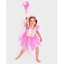 Älvklänning, vingar och stav 110-116 cl Den goda fen