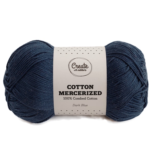 Adlibris, Mercerisert bomull, 100 g, Dark Blue A314