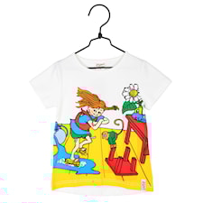 Städdag T-shirt, Vit, Pippi Långstrump