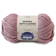 Adlibris BRIS Merino Soft & Quick Garn Ullmix 150g Dusty Purple A008