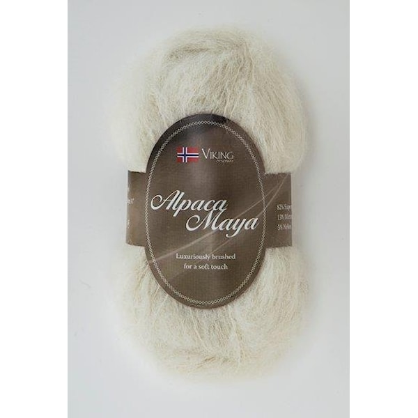 Viking of Norway Alpaca Maya 50 gr luonnonvalkoinen