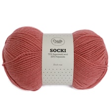 Adlibris Socki Garn Enfärgat Ullmix 100g Brick Rose A153