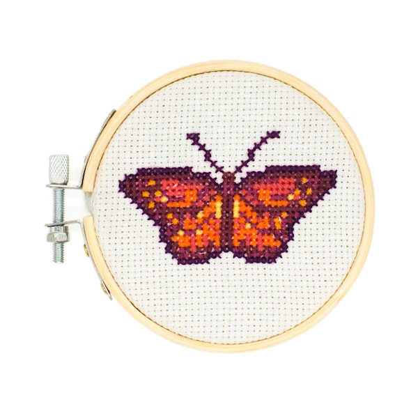 Broderikit Mini Kryss-sting Sommerfugl Kikkerland
