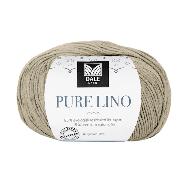 Dale Garn Pure Lino 50 g Safarigrønn 803
