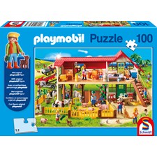 Playmobil Farm Puslespill med 1 figur 100 brikker Schmidt