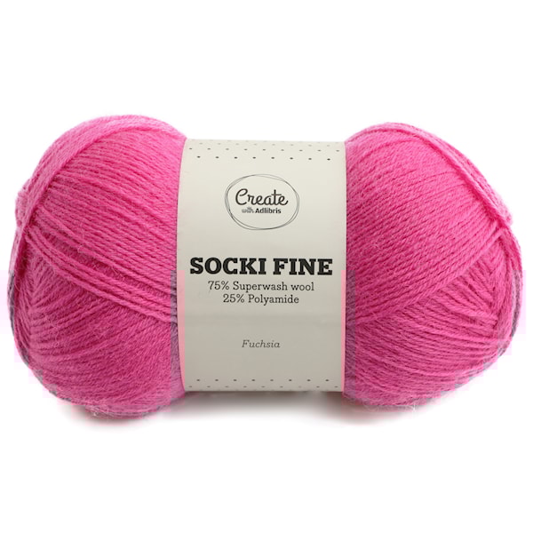 Adlibris Socki Fine 100g Fuchsia A021