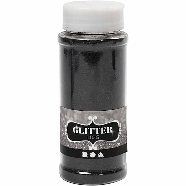 Glitter, 110 g, svart
