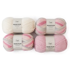 Color Pack Adlibris Socki Plus 100g Vintage Pink 4-pack