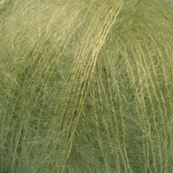 Drops Kid-Silk Garn Mohair Silke 25 g eplegrønn 18