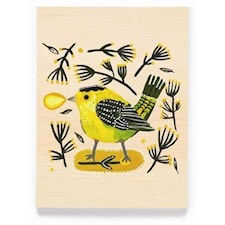 Green bird -onnittelukortti