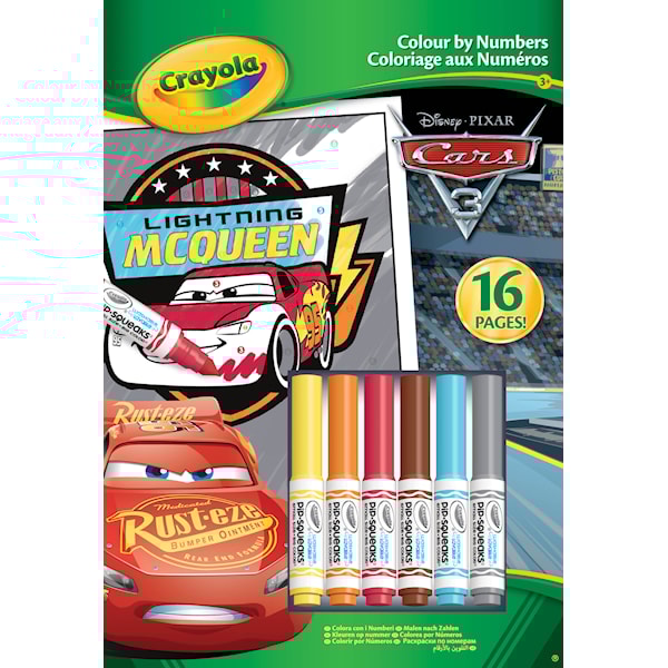 CRAYOLA COLOUR BY NO CARS 3