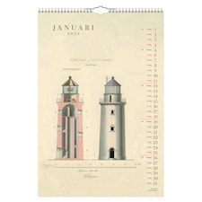 Väggkalender Svenska fyrar 2026