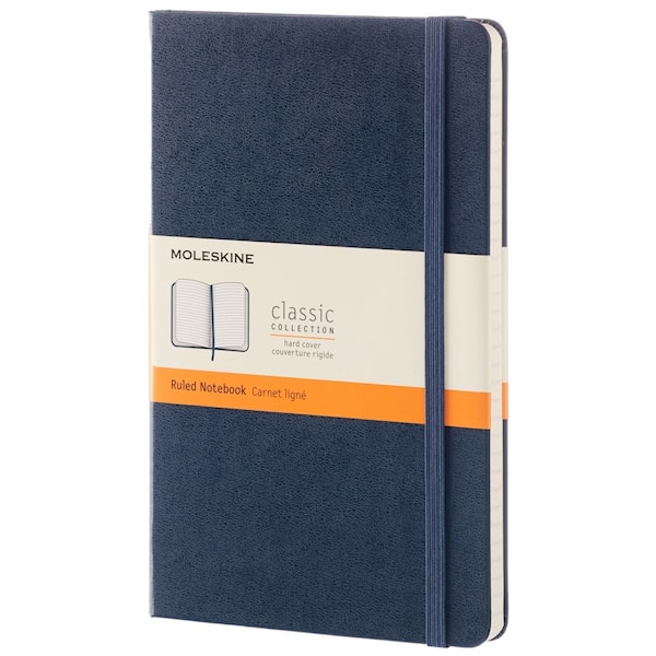 Moleskine Notatbok Linj. Saf.Blå Hard L