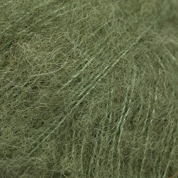 Brushed Alpaca Silk Uni Colour Garn 25 g Moss green 32 Drops