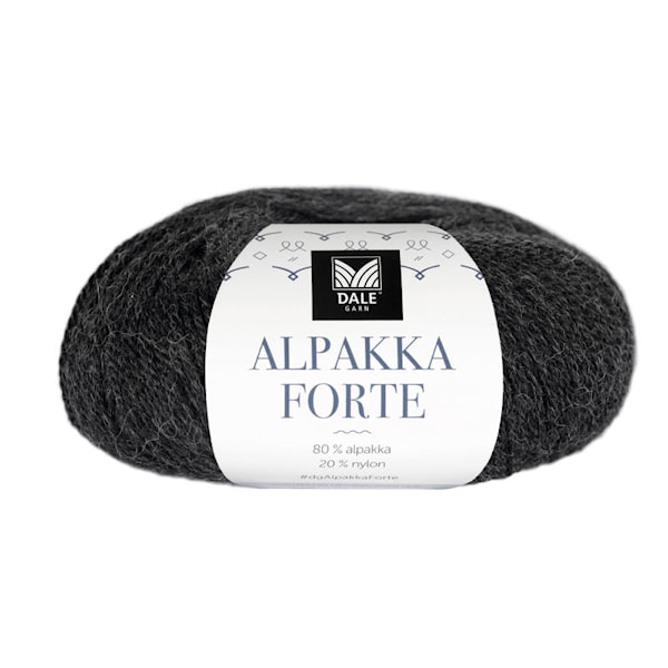 Dale Garn Alpakka Forte Garn 50 g Gråsvart melert 710