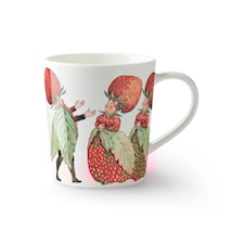 Elsa Beskow Mugg med Handtag Familjen Jordgubbe 40 cl, Design House Stockholm