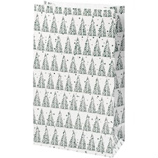 Papirpose, grantre, H: 21 cm, str. 6x12 cm, 8 stk./ 1 pk.
