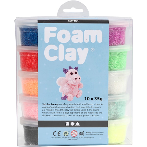 Foam Clay Blandede Farger Glitter -  Modelleire