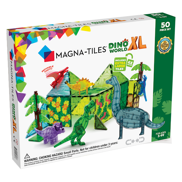 Magna-Tiles Dino World XL, 50 stk