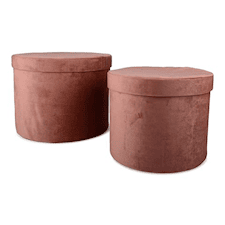 Form Living Förvaring rund softis Polyester 29x22cm/24x19cm Rosa