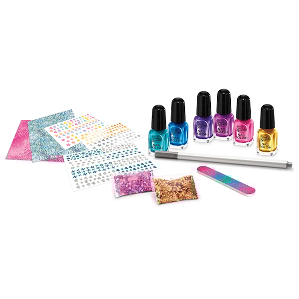 SHIMMER N SPARKLE METALLIC RAINBOW NAIL ART