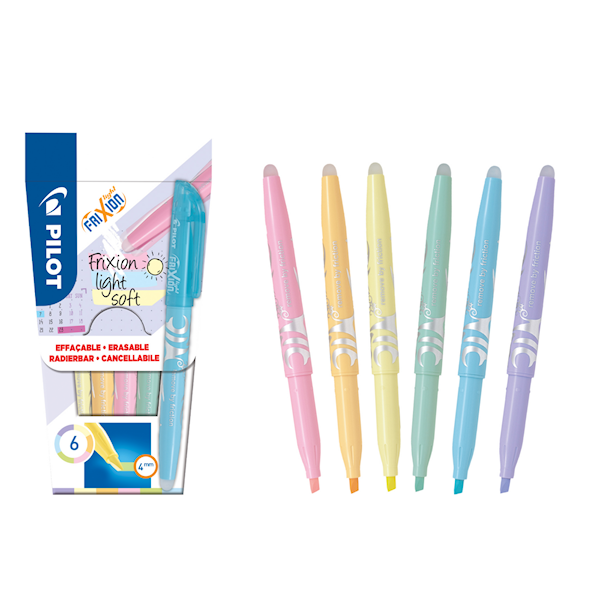 Overstrykningspenn Frixion Light Soft 6-p Pilot