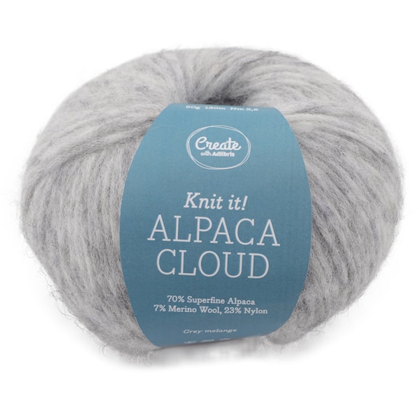 Adlibris Alpaca Cloud 50g Grey melange A275
