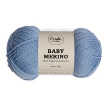 Baby Merinoull Garn 50 g Baby Blue A026 Adlibris