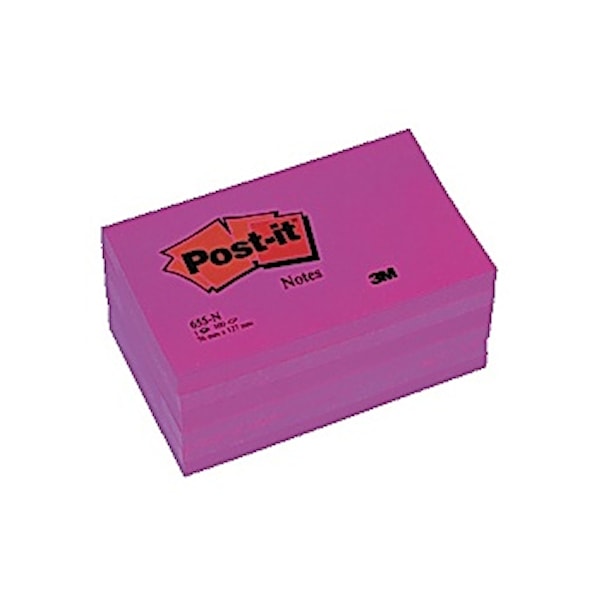 Notater POST-IT neon 76x127 mm rosa