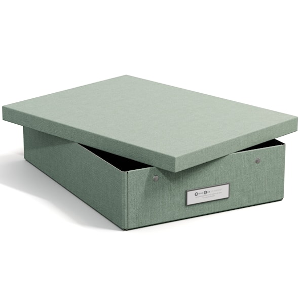 Oppbevaringsboks Kleo A4 Soft Teal Bigso Box of Sweden