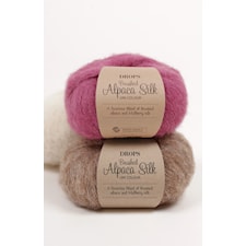 Brushed Alpaca Silk Uni Colour Garn 25 g natur 01 Drops