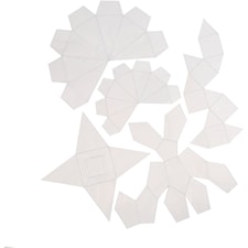Muottiarkit, kuulto, geometriset muodot, Kork. 6+13 cm, 5 kpl/ 1 pkk