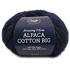 Adlibris Alpaca Cotton Big 50 g, Navy Twist A683