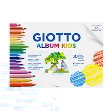 Målarblock Barn A4 för tusch, kritor och färgpennor 30 sidor 90g, Giotto