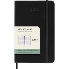 Kalender 2026 Classic Hard 12M Weekly Vertical Pocket Svart Moleskine
